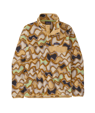 Patagonia Women's Lightweight Synchilla® Snap-T® Fleece Pullover-Small currents, Natural | Patagonia | Fleece