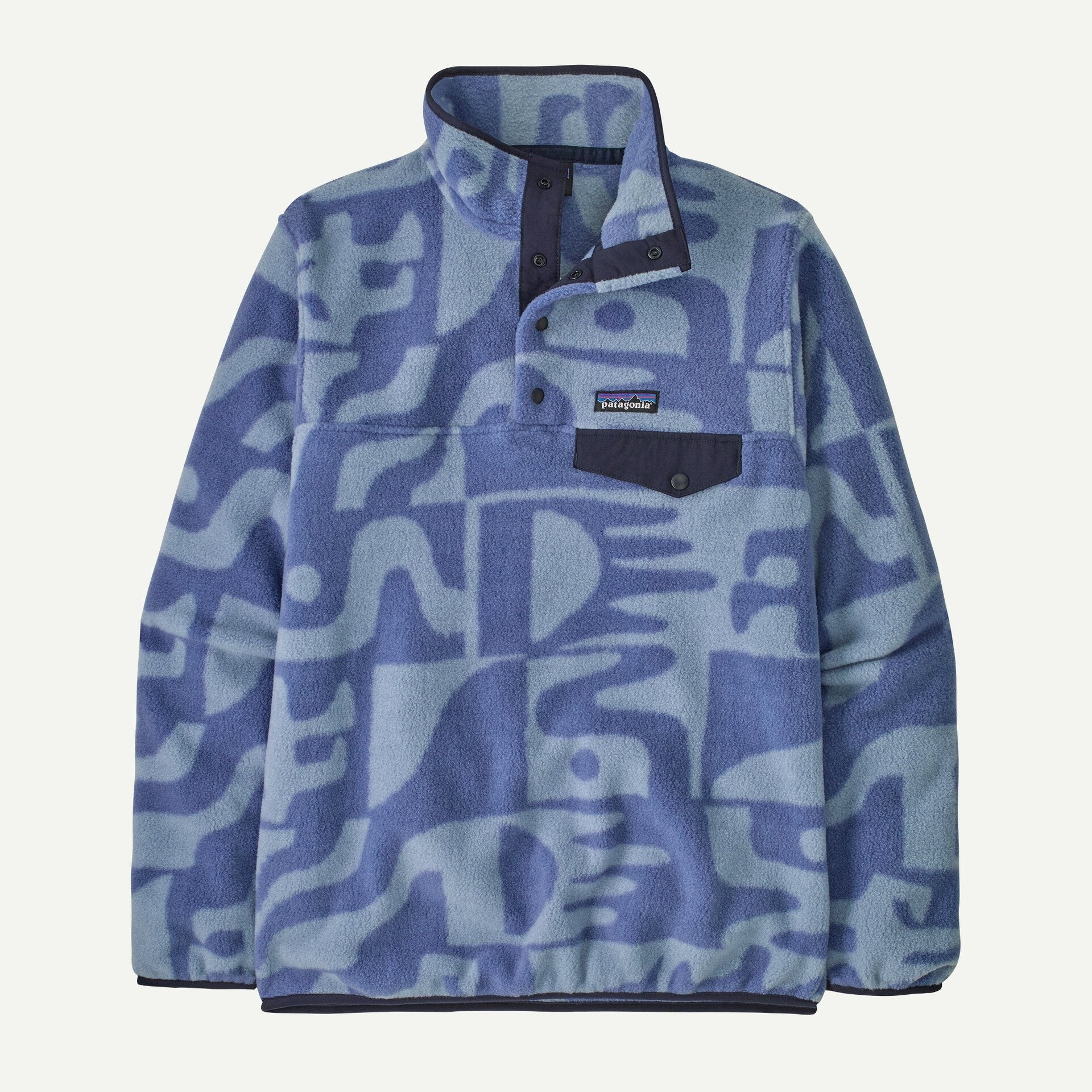 Patagonia Women's Lightweight Synchilla® Snap-T® Fleece Pullover-Mother Tree: Barnacle Blue XL | Patagonia | Fleece