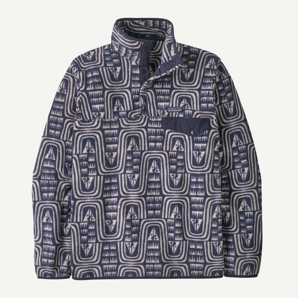 Patagonia Men's Lightweight Synchilla® Snap-T® Fleece Pullover-Flow: Sunken Blue | Patagonia | Fleece - Northshore Newquay - Surf/Skate