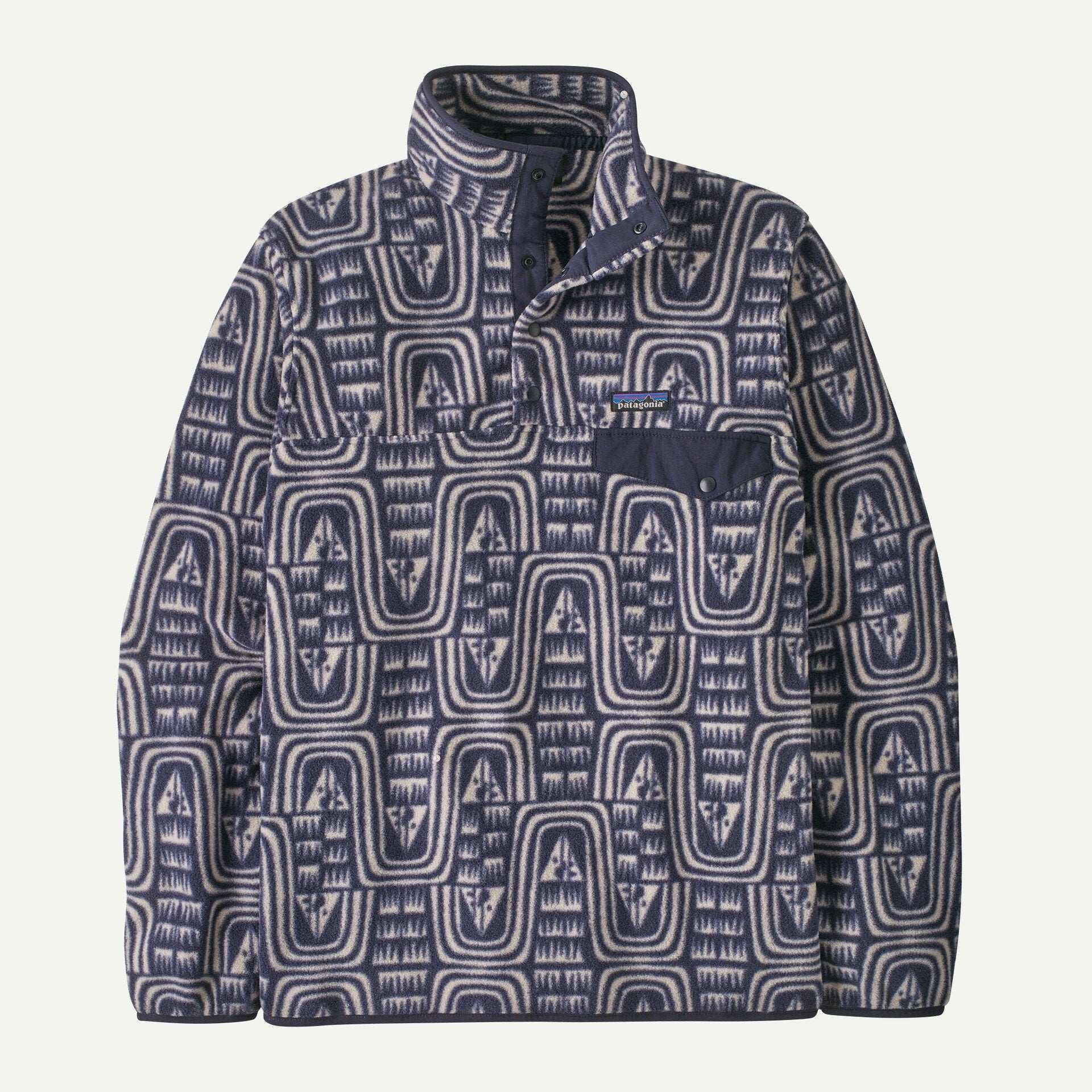 Patagonia Men's Lightweight Synchilla® Snap-T® Fleece Pullover-Flow: Sunken Blue | Patagonia | Fleece - Northshore Newquay - Surf/Skate