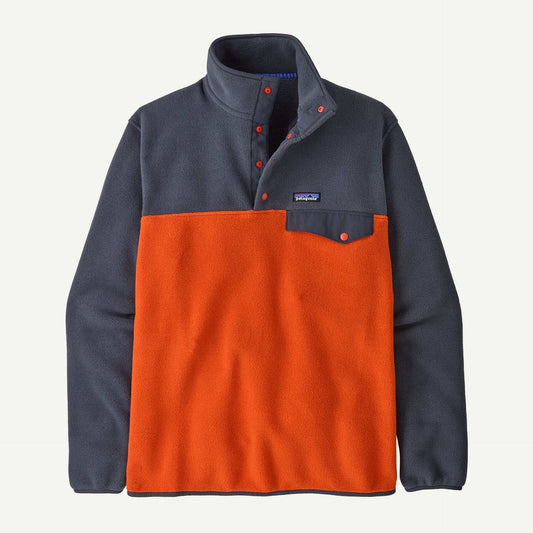 Patagonia Men's Lightweight Synchilla® Snap-T® Fleece Pullover-Pollinator Orange XL | Patagonia |