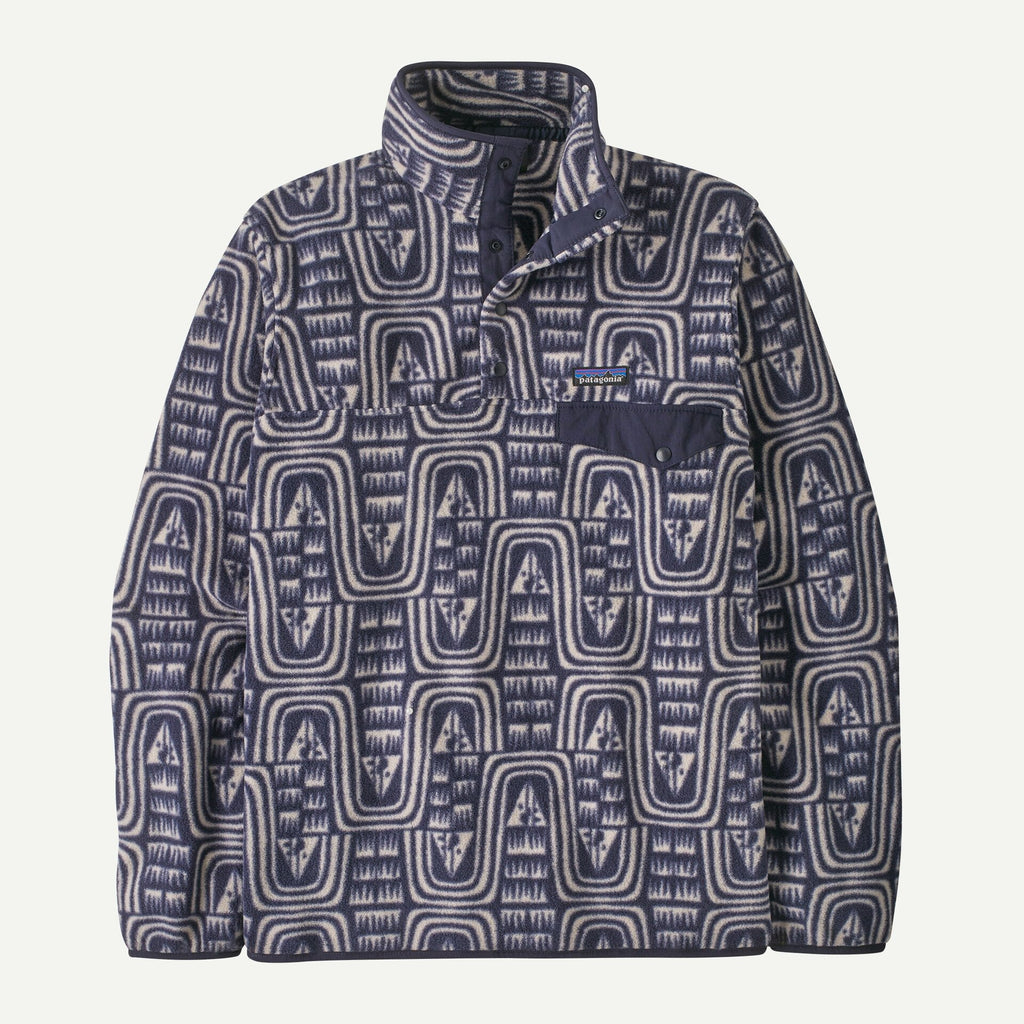 Patagonia Men's Lightweight Synchilla® Snap-T® Fleece Pullover-Flow: Sunken Blue | Patagonia | Fleece