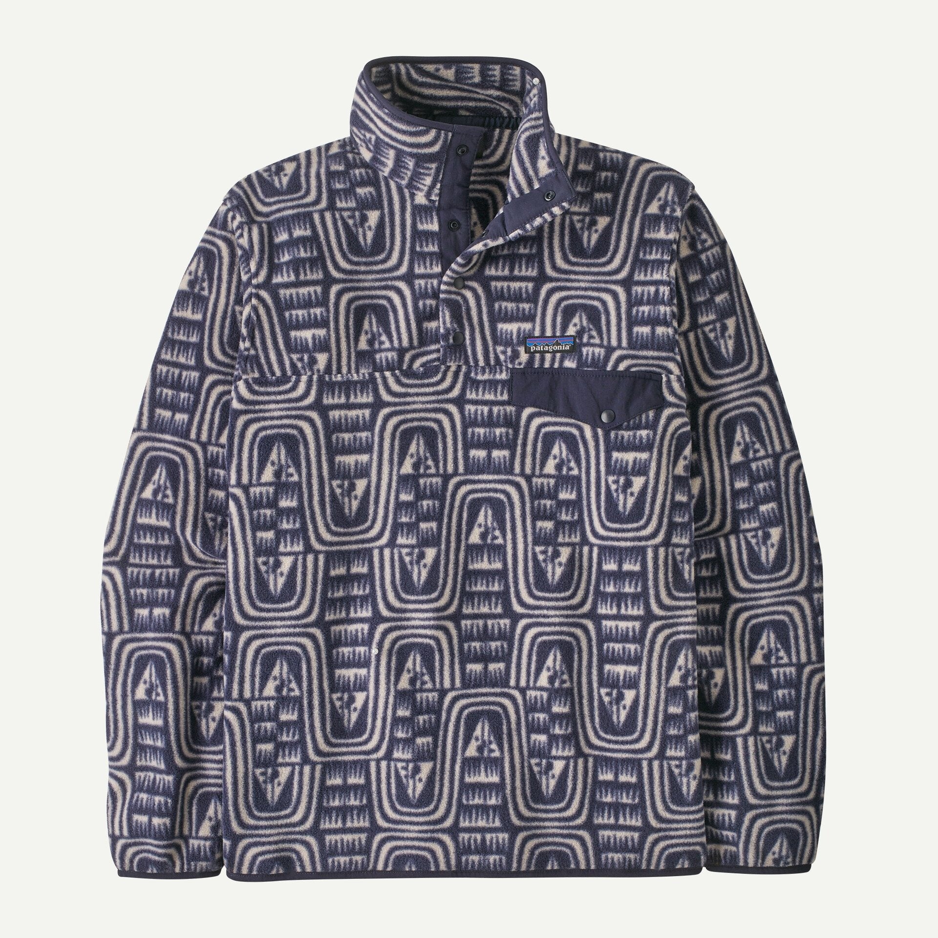 Patagonia Men's Lightweight Synchilla® Snap-T® Fleece Pullover-Flow: Sunken Blue | Patagonia | Fleece