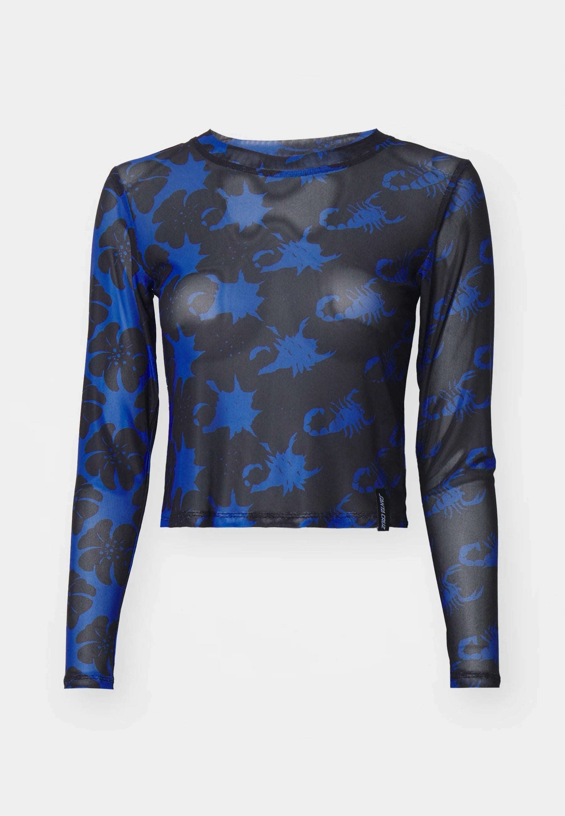 Santa Cruz Women's Top Strip Digi Mesh Long sleeve top-Blue/Black | Santa Cruz |