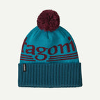 Patagonia Powder Town Beanie- Hut Tripper Logo: Cinnamon Brown Hut Tripper Logo: Mako Blue | Patagonia | - Northshore Newquay - Surf/Skate Shop