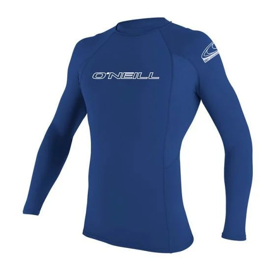 O'Neill Basic Skins L/S Rash Vest - Pacific Blue | O'neill | - Northshore Newquay - Surf/Skate Shop