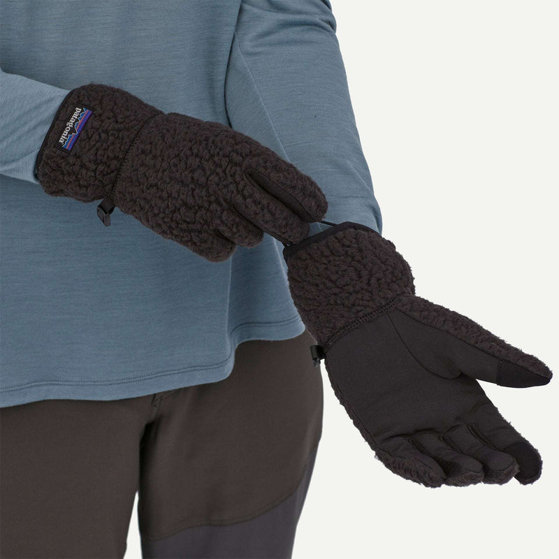 Patagonia Retro Pile Fleece Gloves-Black XL | Patagonia | gloves - Northshore Newquay - Surf/Skate Shop