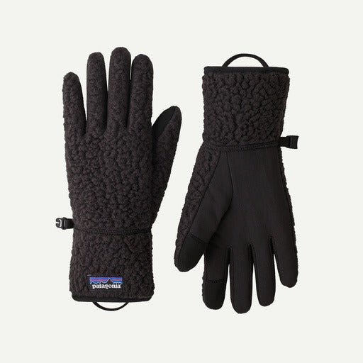 Patagonia Retro Pile Fleece Gloves-Black Large | Patagonia | - Northshore Newquay - Surf/Skate