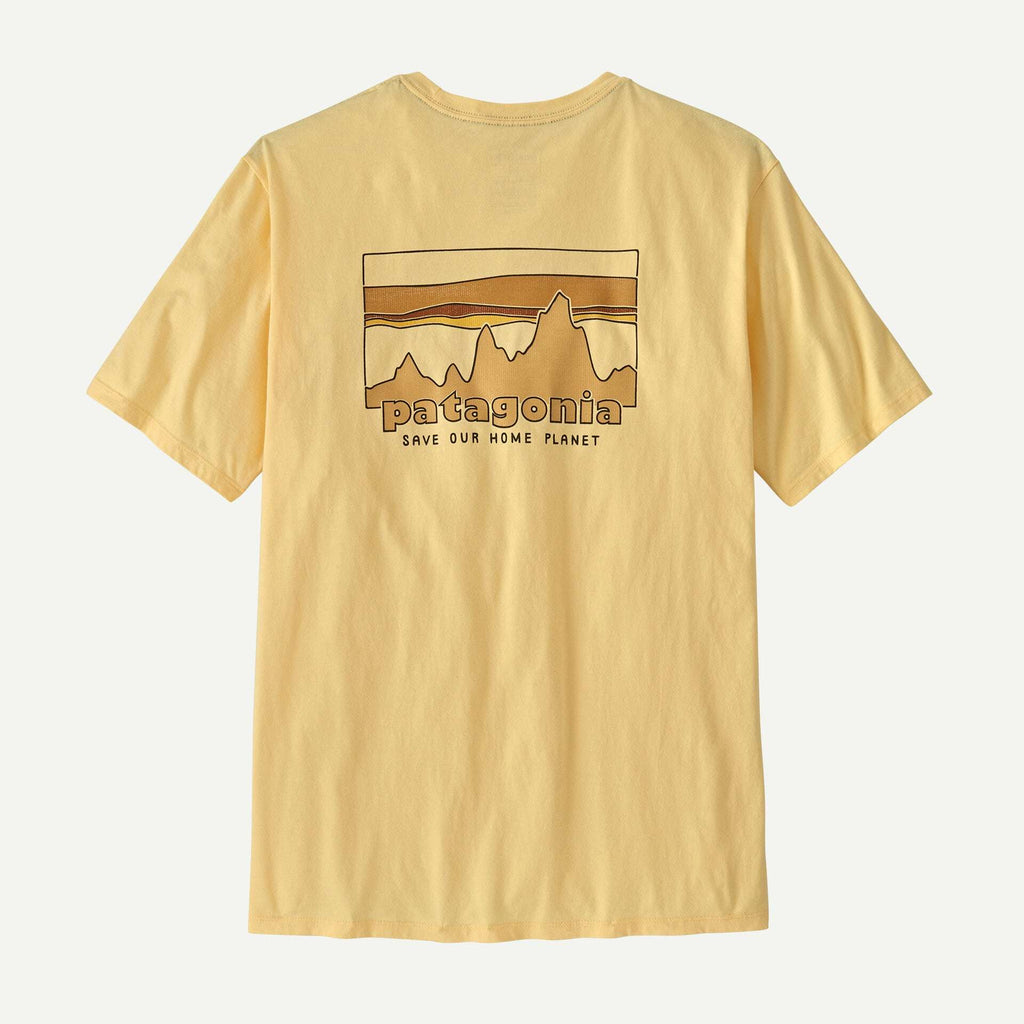 Patagonia Men's '73 Skyline Organic T-Shirt-Buttercup Yellow | Patagonia | T Shirt - Northshore Newquay - Surf/Skate Shop