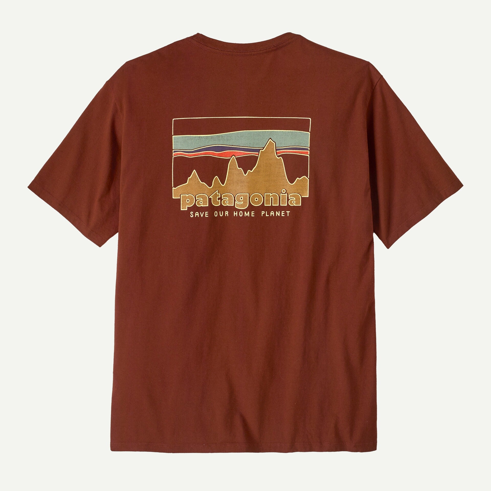 Patagonia Men's '73 Skyline Organic T-Shirt-Dried Vanilla | Patagonia | T Shirt