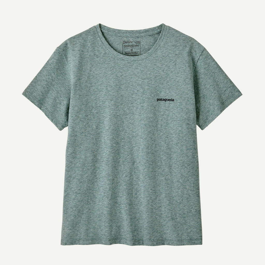 Patagonia Women's P-6 Logo Responsibili-Tee- Blue Sage