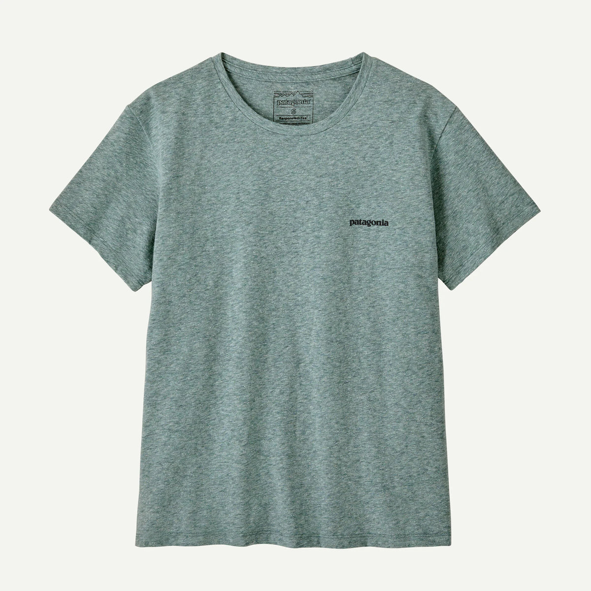 Patagonia Women's P-6 Logo Responsibili-Tee- Blue Sage