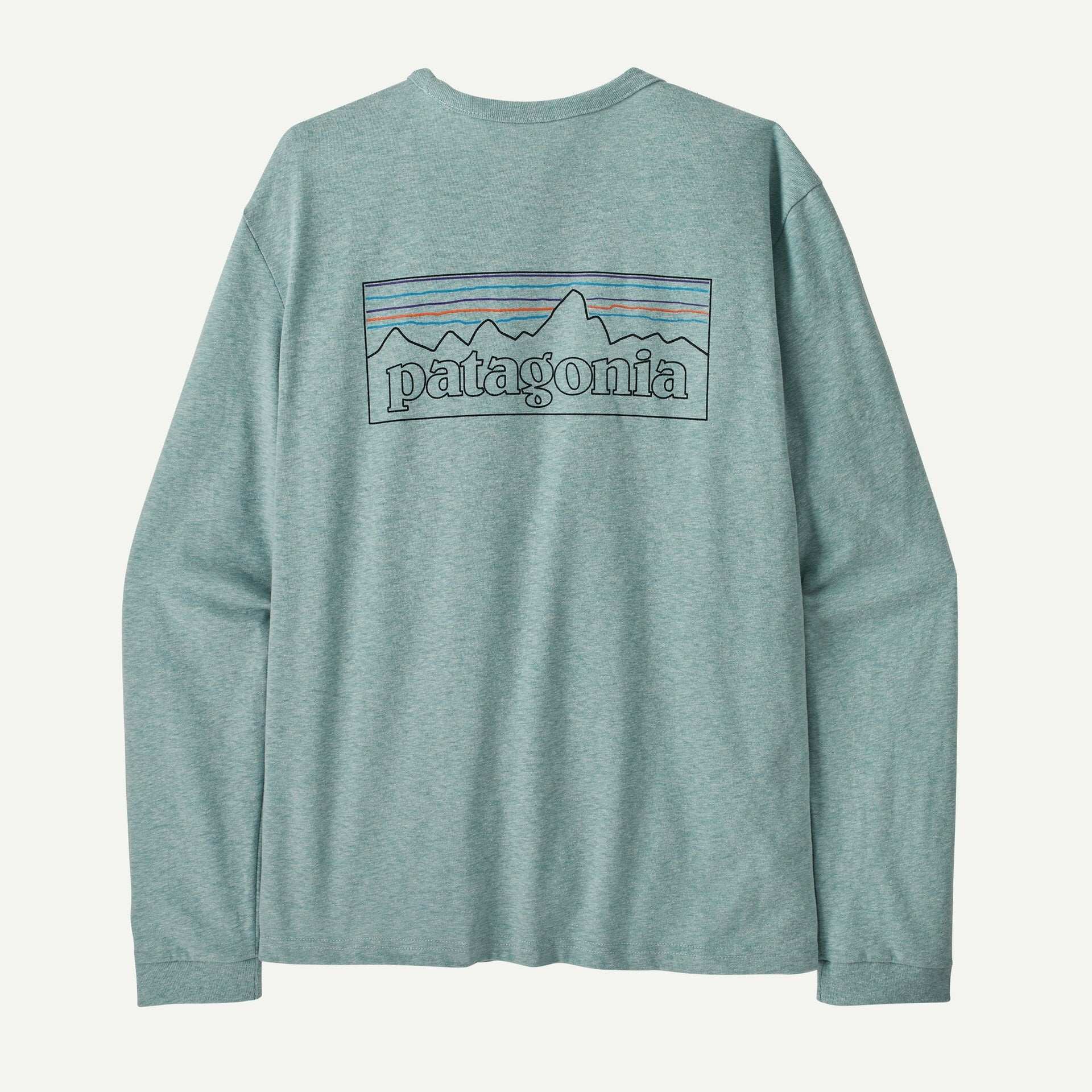 Patagonia Women's Long-Sleeved P-6 Logo Responsibili-Tee®- P-6 Outline: Virtually Blue | Patagonia |