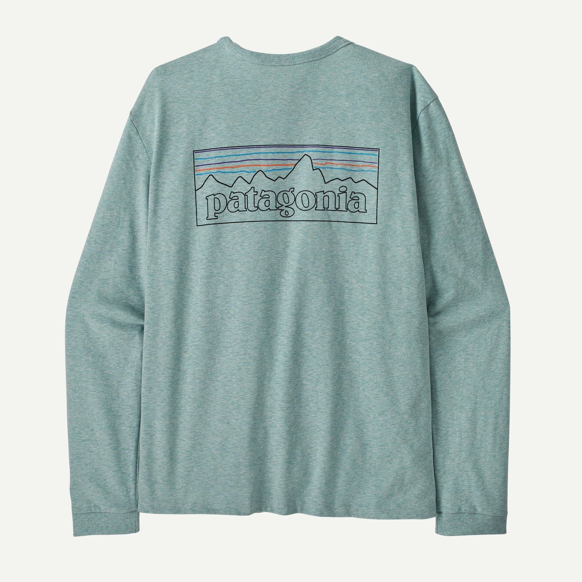 Patagonia Women's Long-Sleeved P-6 Logo Responsibili-Tee®- P-6 Outline: Virtually Blue | Patagonia |