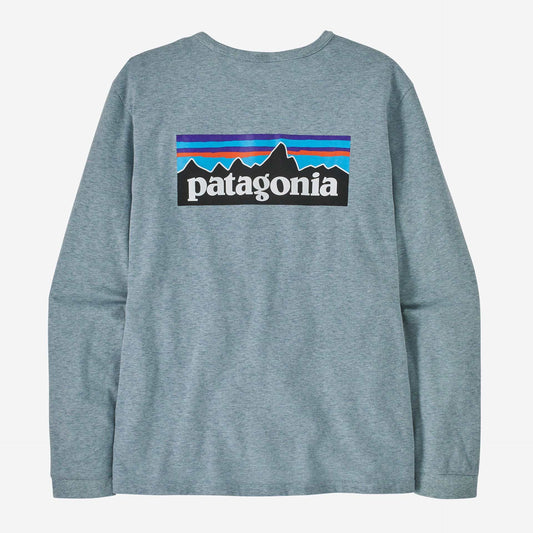 Patagonia Women's Long-Sleeved P-6 Logo Responsibili-Tee®-Thermal Blue XL | Patagonia |