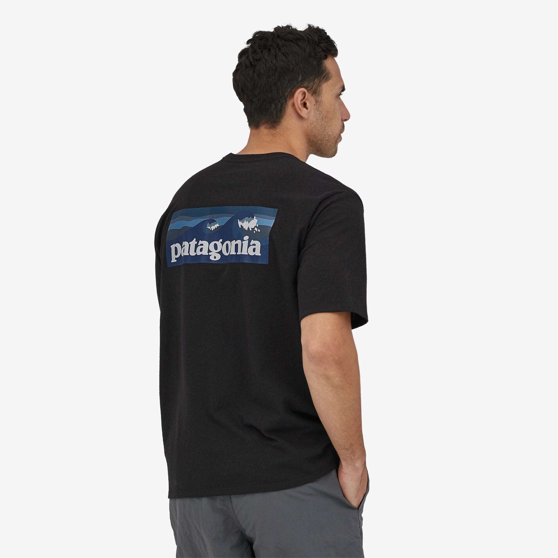 Patagonia Men's Boardshort Logo Pocket Responsibili-Tee®-Ink Black | Patagonia |