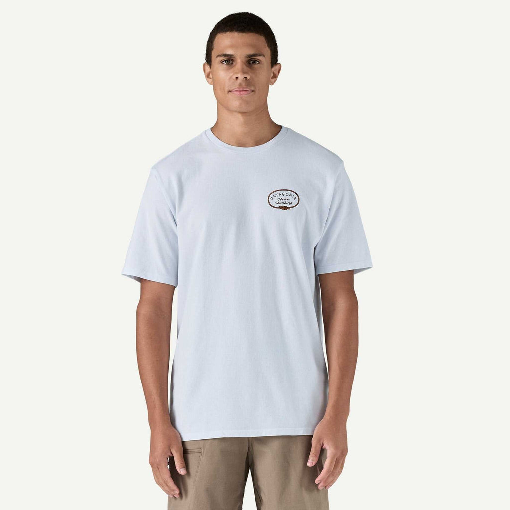 Patagonia Men's Clean Climb Roots Responsibili-Tee®-White | Patagonia | T Shirt - Northshore Newquay - Surf/Skate Shop