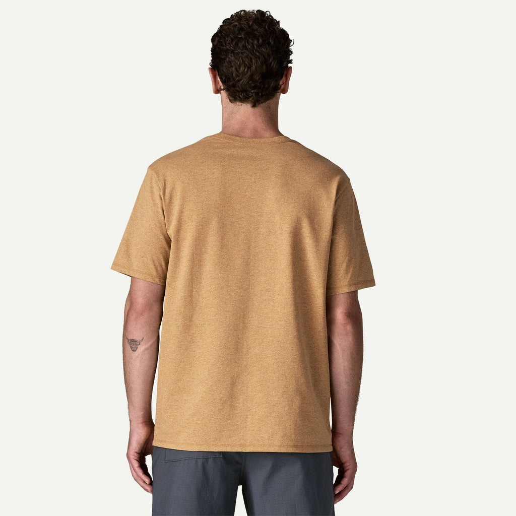 Patagonia Men's Shop Sticker Pocket Responsibili-Tee-Talon Gold | Patagonia | T Shirt - Northshore Newquay - Surf/Skate Shop
