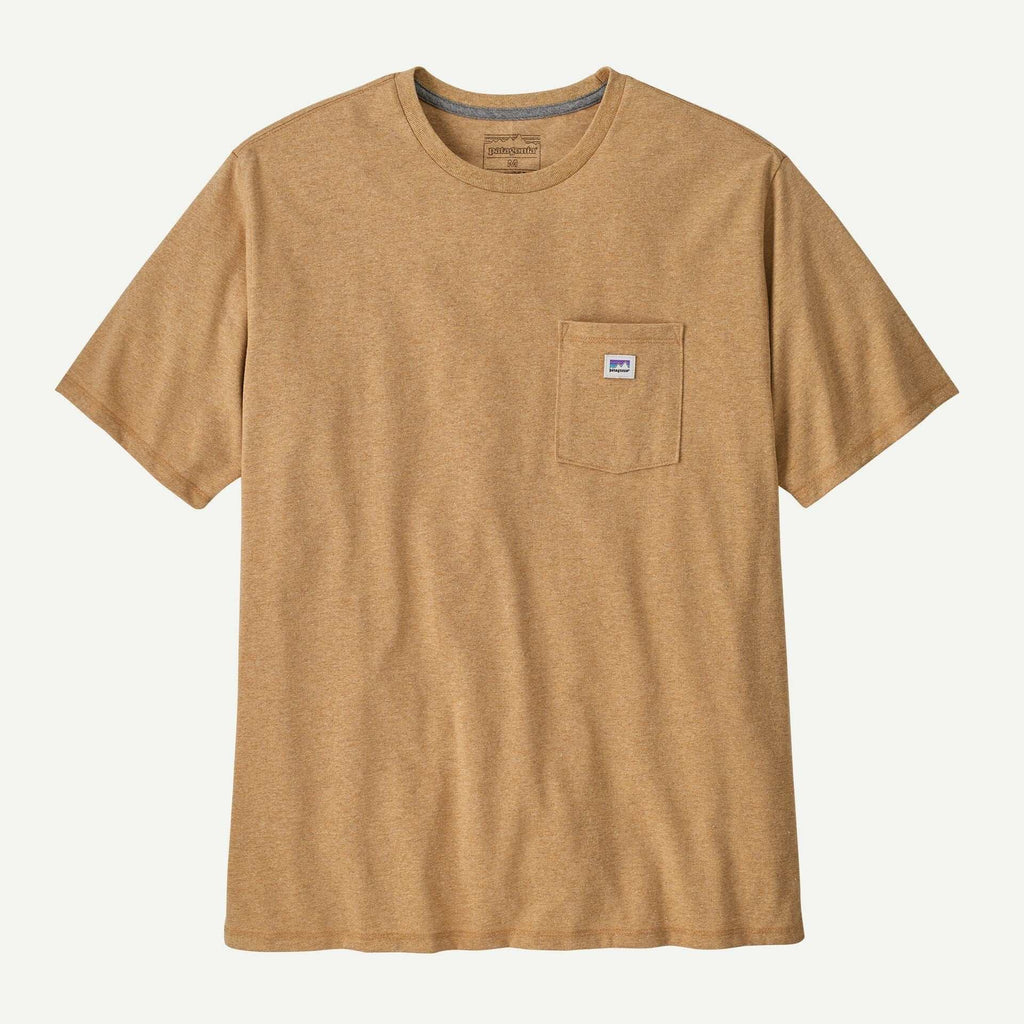 Patagonia Men's Shop Sticker Pocket Responsibili-Tee-Talon Gold | Patagonia | T Shirt - Northshore Newquay - Surf/Skate Shop