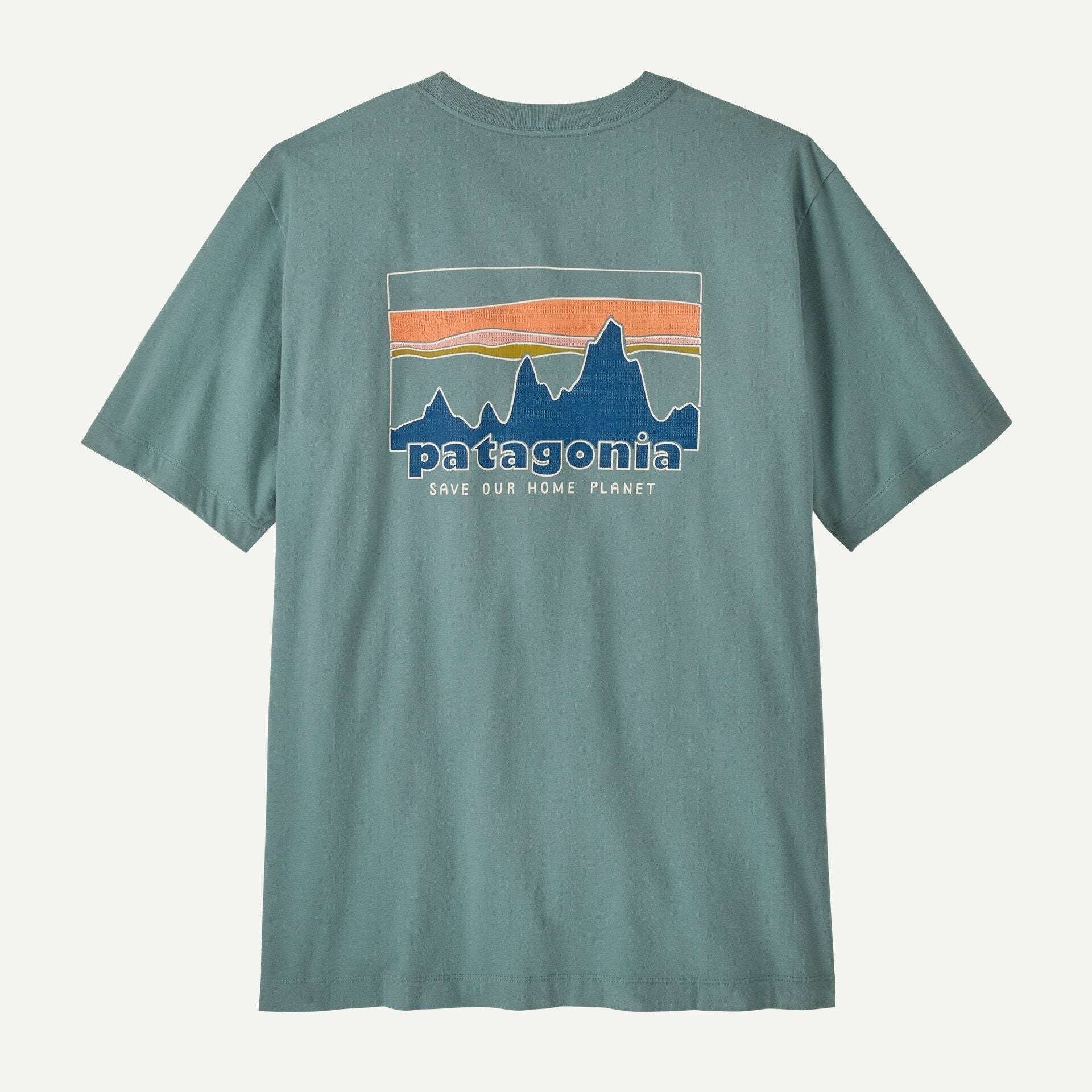 Patagonia Men's '73 Skyline T-Shirt-Blue Sage | Patagonia | - Northshore Newquay - Surf/Skate Shop