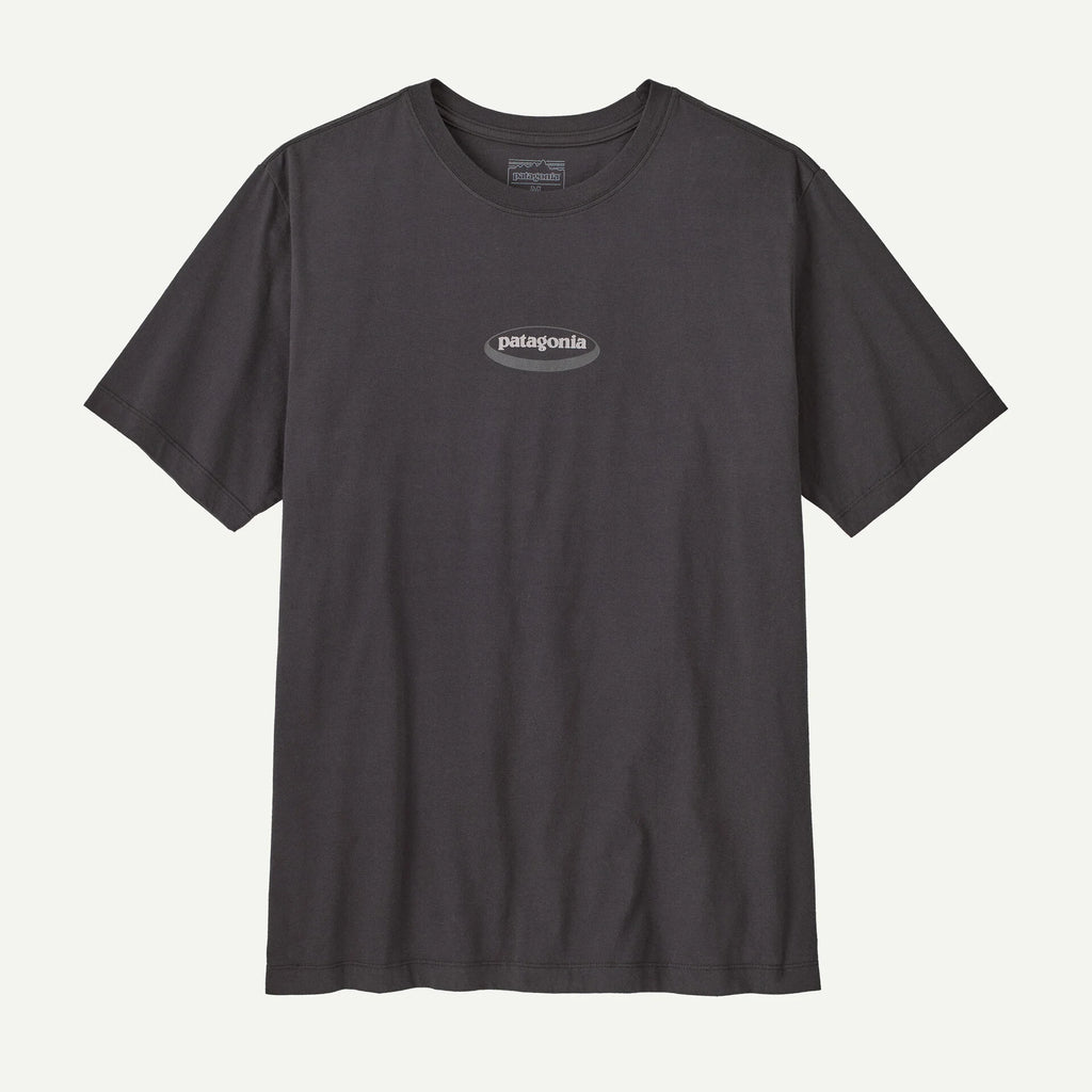 Patagonia Men's '95 Oval Logo T-Shirt- Ink Black | Patagonia | T Shirt - Northshore Newquay - Surf/Skate Shop