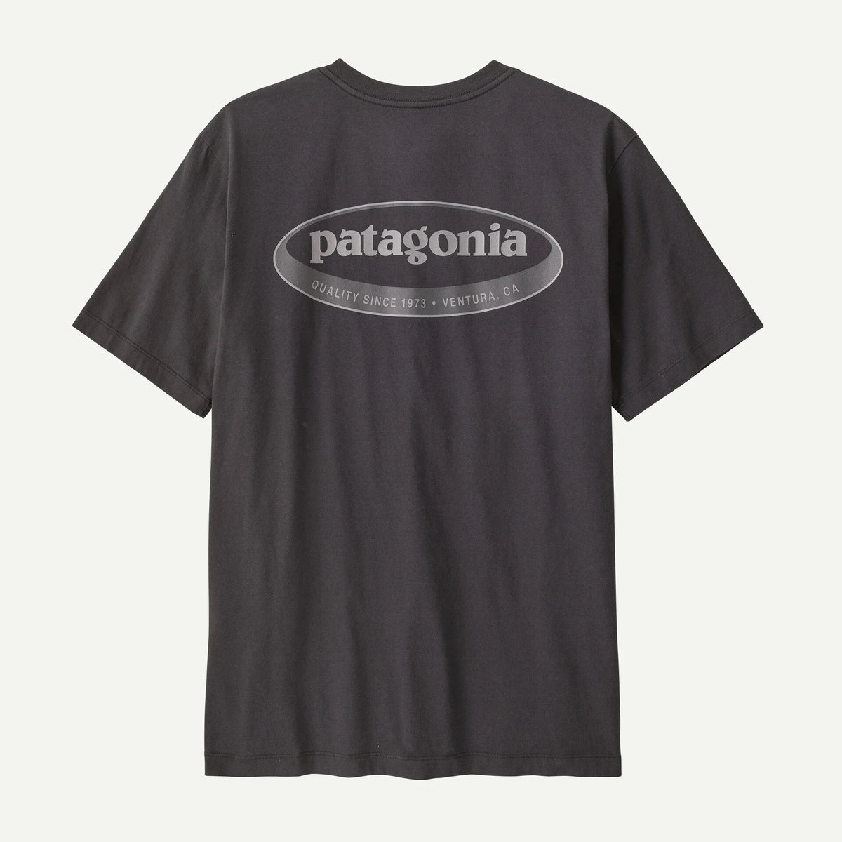 Patagonia Men's '95 Oval Logo T-Shirt- Ink Black | Patagonia | T Shirt - Northshore Newquay - Surf/Skate Shop