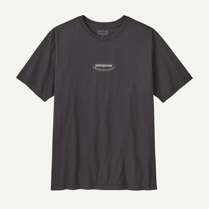 Patagonia Men's '95 Oval Logo T-Shirt- Ink Black | Patagonia | T Shirt - Northshore Newquay - Surf/Skate Shop