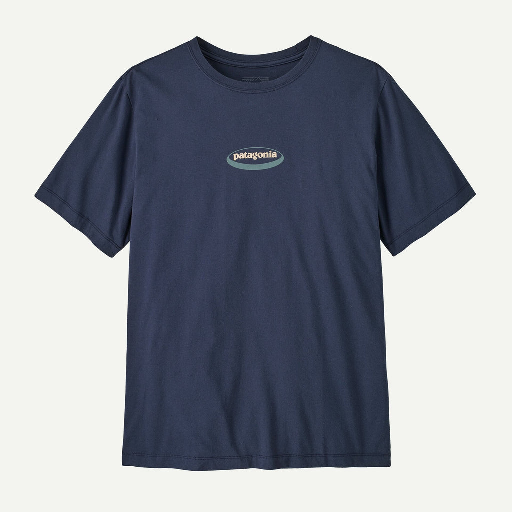 Patagonia Men's '95 Oval Logo T-Shirt- New Navy: Kaleido | Patagonia | T Shirt - Northshore Newquay - Surf/Skate Shop