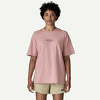 Patagonia Women's '95 Oval Logo Oversized T-Shirt-Quiet Violet | Patagonia | - Northshore Newquay - Surf/Skate Shop