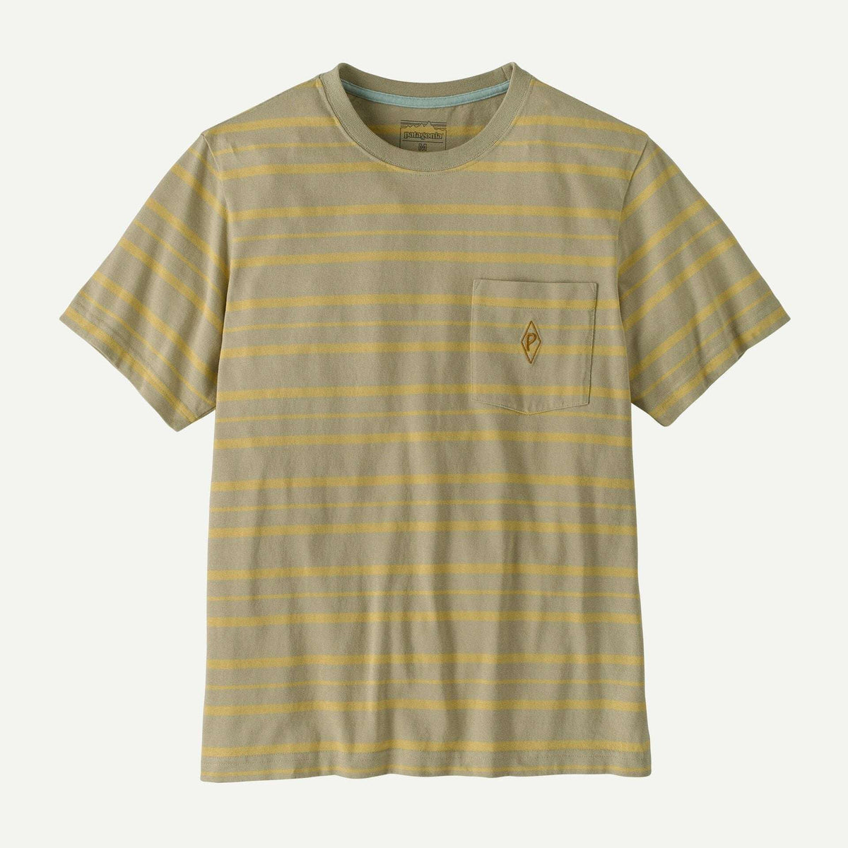 Patagonia Men's Midweight Water People Mark Pocket Tee-Steep Face: Weathered Stone | Patagonia | T Shirt - Northshore Newquay - Surf/Skate Shop