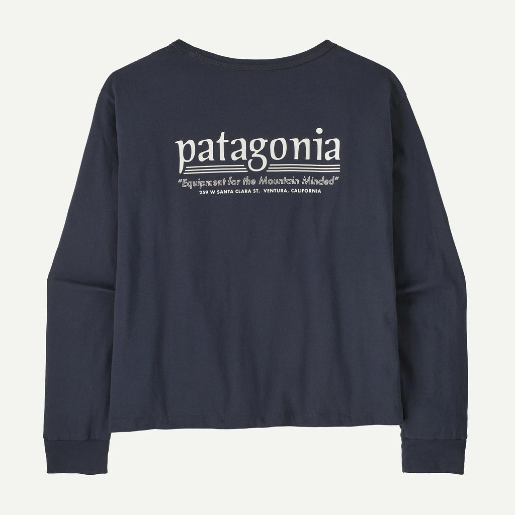 Patagonia Women's Long-Sleeved Hut Tripper Easy-Cut T-Shirt-Smoulder Blue