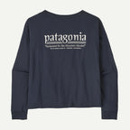 Patagonia Women's Long-Sleeved Hut Tripper Easy-Cut T-Shirt-Smoulder Blue