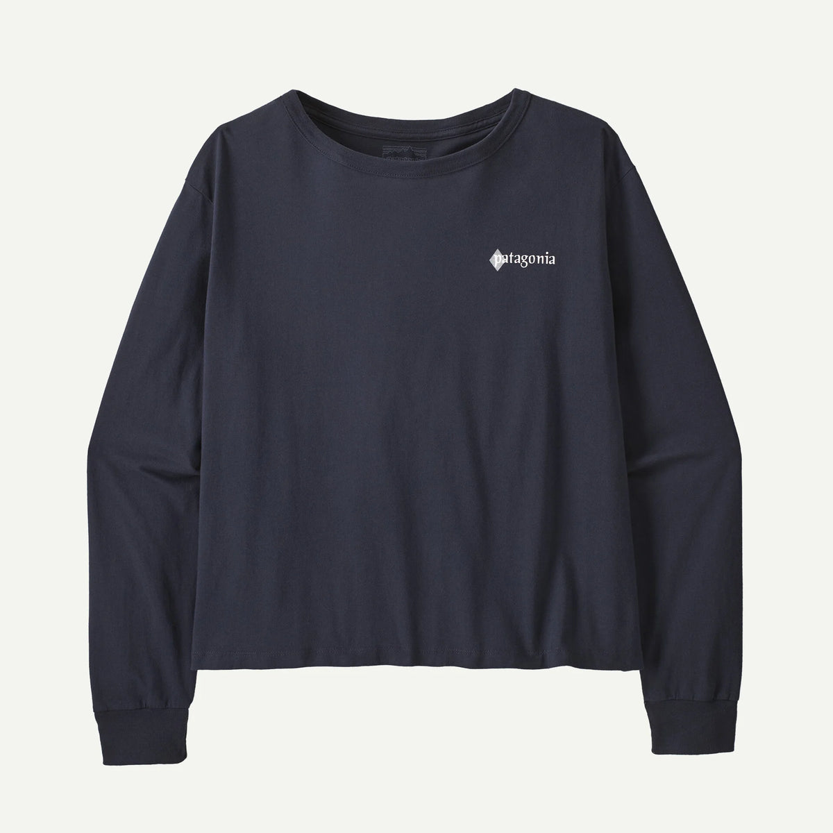 Patagonia Women's Long-Sleeved Hut Tripper Easy-Cut T-Shirt-Smoulder Blue
