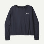 Patagonia Women's Long-Sleeved Hut Tripper Easy-Cut T-Shirt-Smoulder Blue