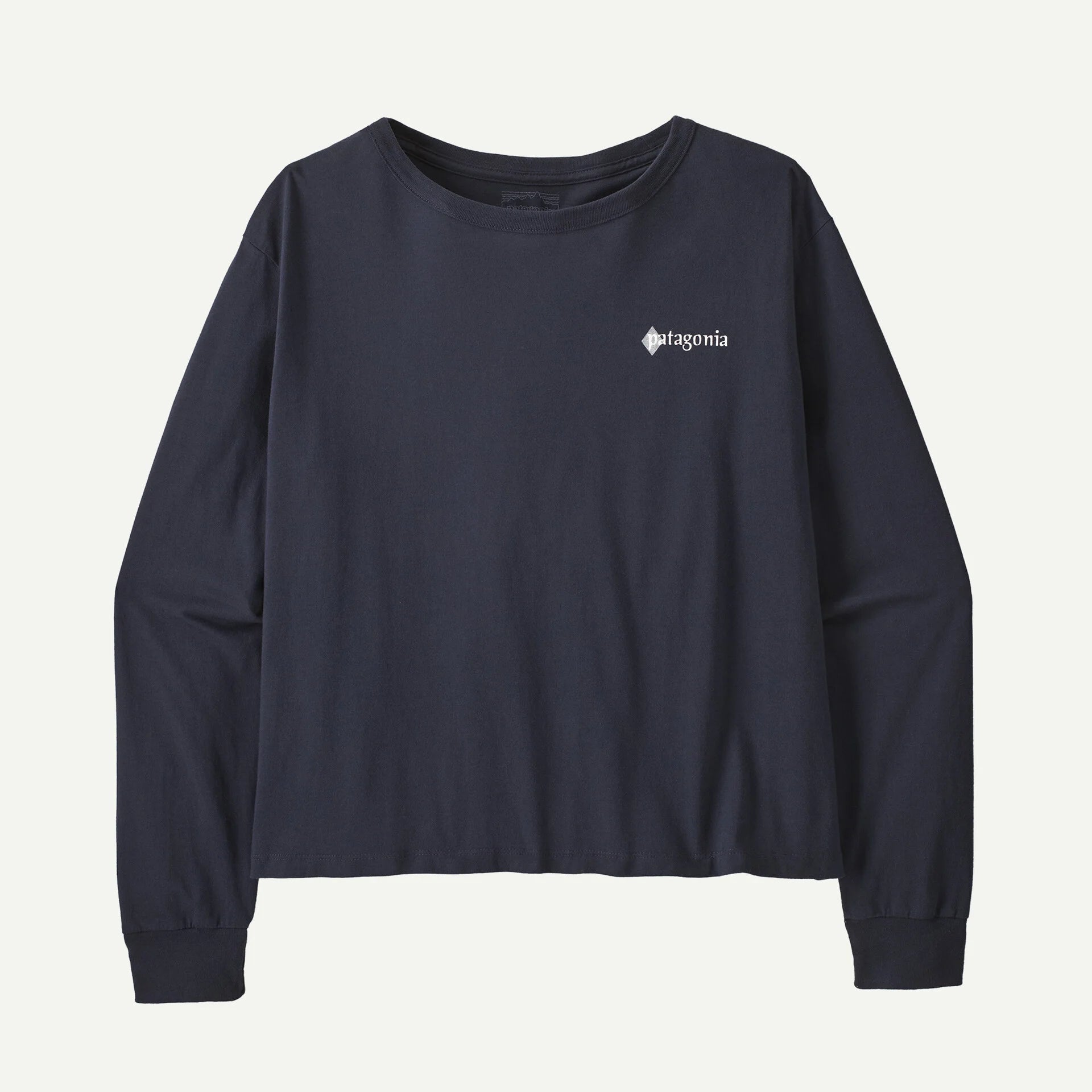 Patagonia Women's Long-Sleeved Hut Tripper Easy-Cut T-Shirt-Smoulder Blue