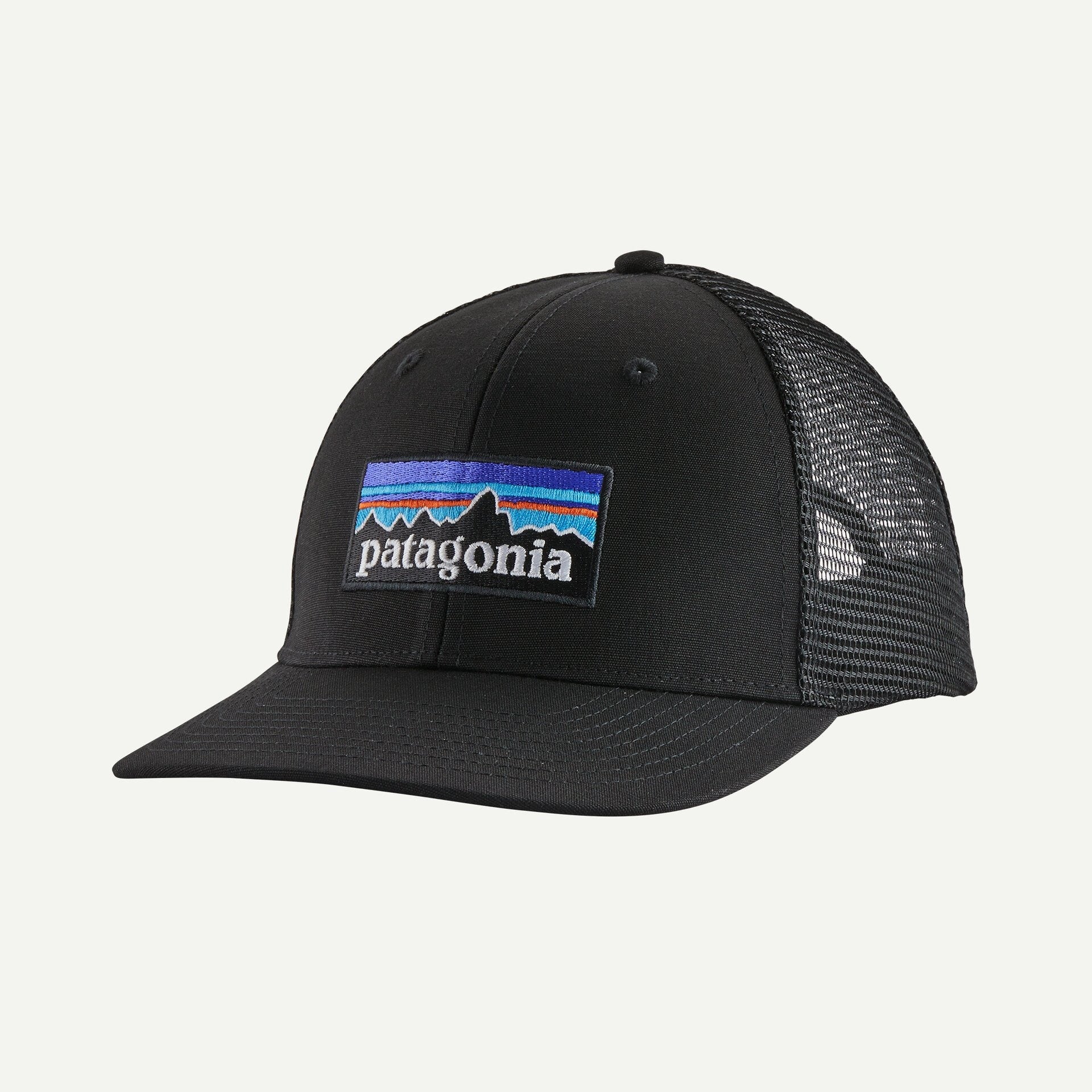 Patagonia P-6 Logo Trucker Hat Black | Patagonia | - Northshore Newquay - Surf/Skate Shop