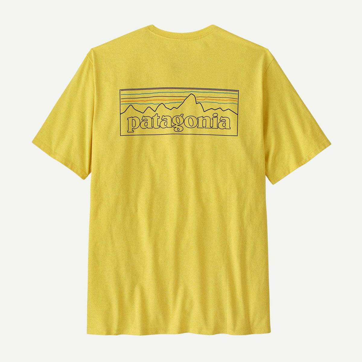 Patagonia Men's P-6 Logo Responsibili-Tee®-P-6 Outline: Lemon Zest L | Patagonia | - Northshore Newquay - Surf/Skate Shop