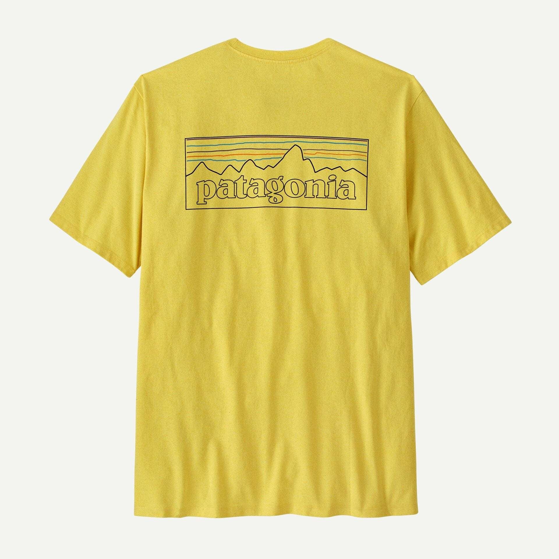 Patagonia Men's P-6 Logo Responsibili-Tee®-P-6 Outline: Lemon Zest L | Patagonia | - Northshore Newquay - Surf/Skate Shop