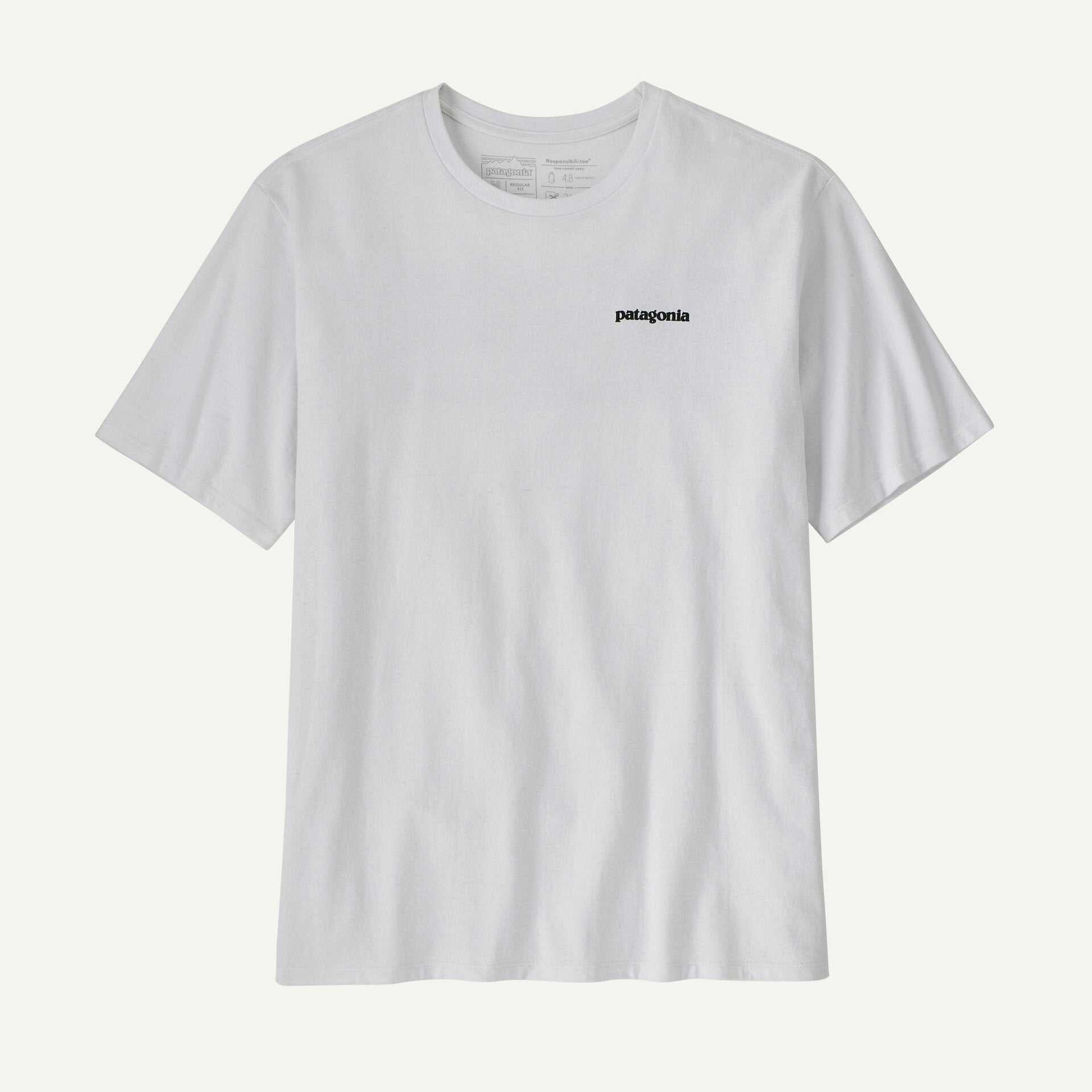 Patagonia Men's P-6 Logo Responsibili-Tee®-White | Patagonia | - Northshore Newquay - Surf/Skate
