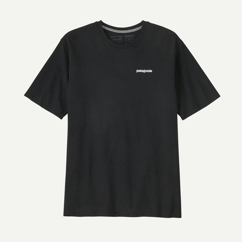 Patagonia Men's P6 Responsibili-Tee®- Black | Patagonia | T Shirt - Northshore Newquay - Surf/Skate Shop