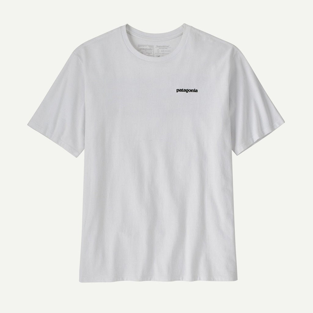 Patagonia Men's P-6 Logo Responsibili-Tee®-White | Patagonia | - Northshore Newquay - Surf/Skate