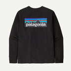 Patagonia Men's Long-Sleeved P-6 Logo Responsibili-Tee®- Black | Patagonia |