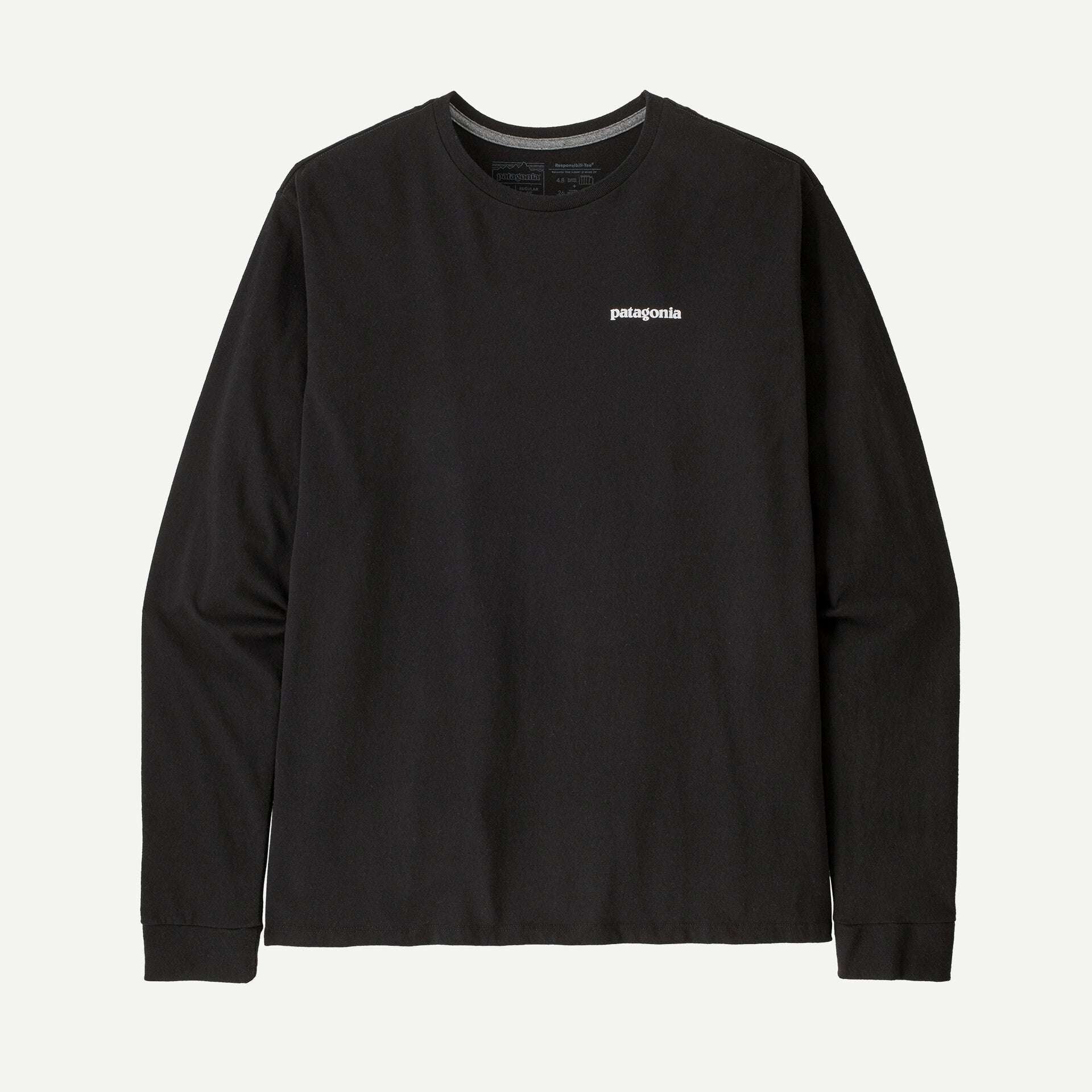 Patagonia Men's Long-Sleeved P-6 Logo Responsibili-Tee®- Black | Patagonia |