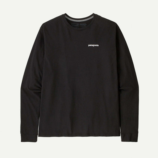 Patagonia Men's Long-Sleeved P-6 Logo Responsibili-Tee®- Black | Patagonia |