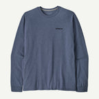 Patagonia Men's Long-Sleeved P-6 Logo Responsibili-Tee®-Current Blue | Patagonia | - Northshore Newquay - Surf/Skate