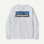 Patagonia Men's Long-Sleeved P-6 Logo Responsibili-Tee®- White | Patagonia |