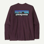 Patagonia Men's Long-Sleeved P-6 Logo Responsibili-Tee®-Berry Fig