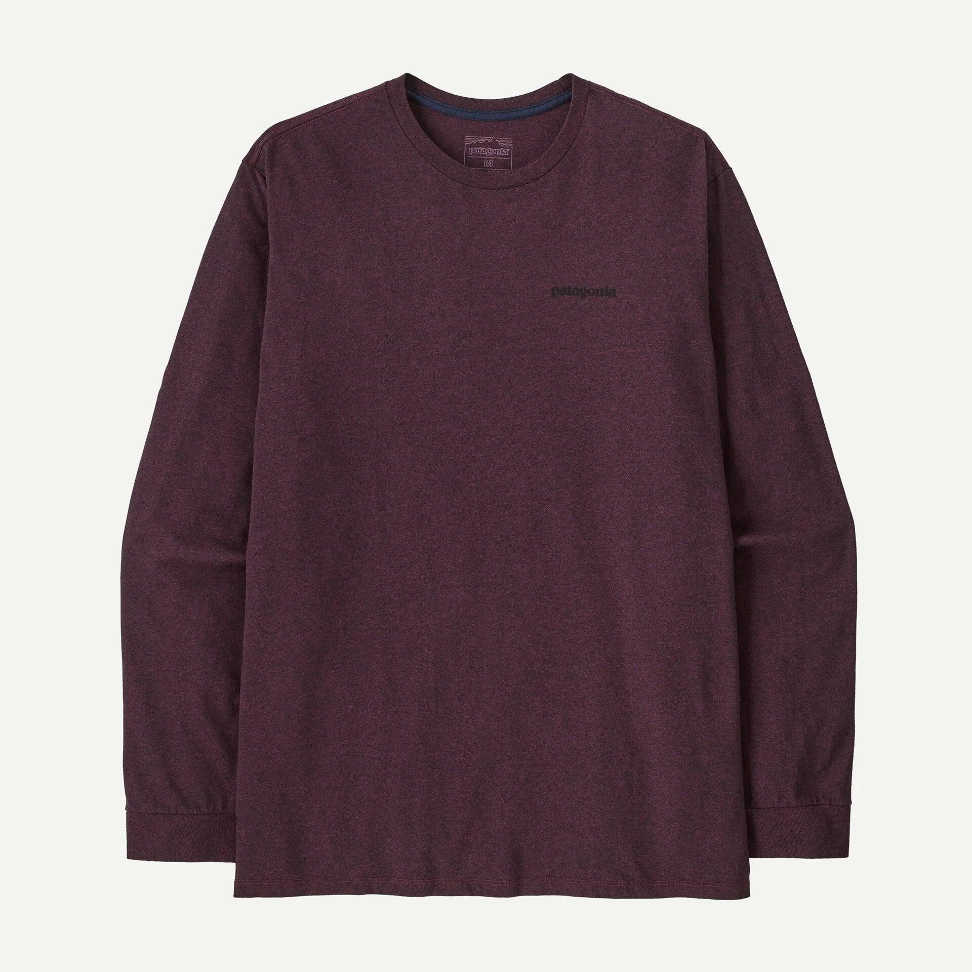 Patagonia Men's Long-Sleeved P-6 Logo Responsibili-Tee®-Berry Fig