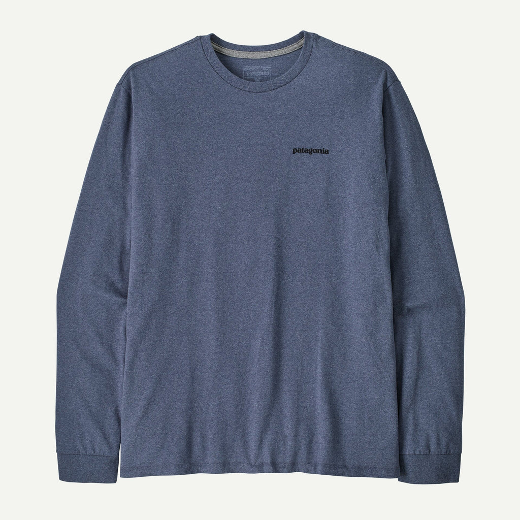 Patagonia Men's Long-Sleeved P-6 Logo Responsibili-Tee®-Current Blue | Patagonia |