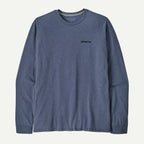 Patagonia Men's Long-Sleeved P-6 Logo Responsibili-Tee®-Current Blue | Patagonia |